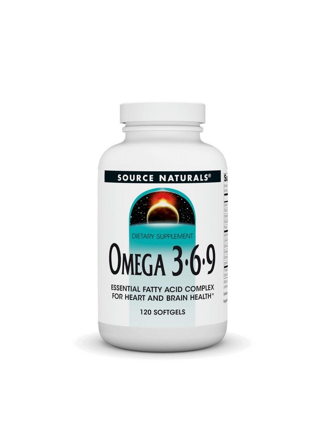 Source Naturals Omega 3-6-9, Essential Fatty Acid Complex for Heart and Brain Health* - 120 Softgels - Image 1