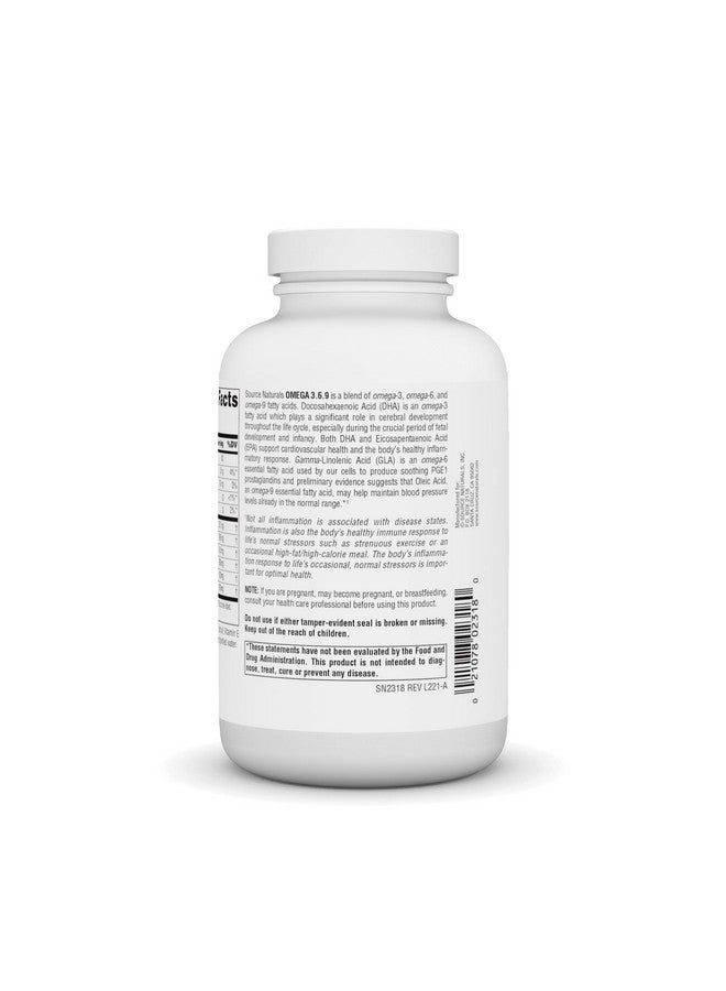Source Naturals Omega 3-6-9, Essential Fatty Acid Complex for Heart and Brain Health* - 120 Softgels - Image 3