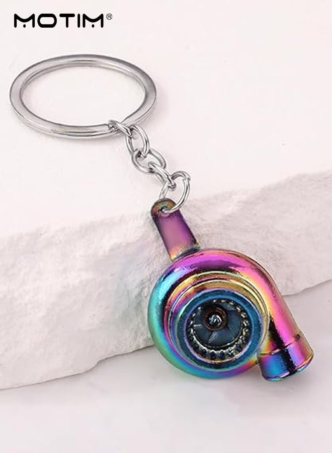 موتيم سلسلة مفاتيح LED توربو، شكل فريد، صوت وضوء LED، تعمل بالبطارية، سلسلة مفاتيح كهربائية معدنية كهربائية كهربائية لمفتاح السيارة، زينة السيارة هدايا مثالية - Image 4