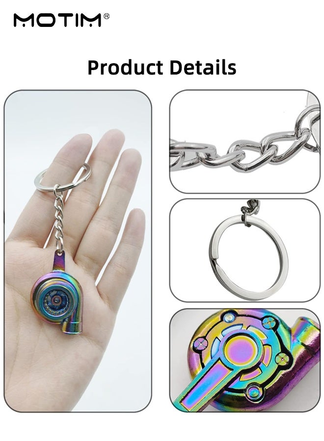 موتيم سلسلة مفاتيح LED توربو، شكل فريد، صوت وضوء LED، تعمل بالبطارية، سلسلة مفاتيح كهربائية معدنية كهربائية كهربائية لمفتاح السيارة، زينة السيارة هدايا مثالية - Image 5