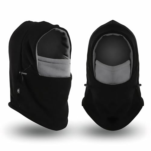 Mealah Balaclava Ski Mask for Men/Women - Cold Weather Windproof Thermal Face Mask Snowboarding Neck Gaiter Black - Image 4