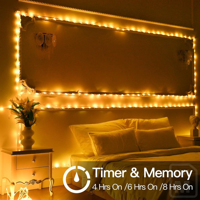 Ccinny 100ft LED Rope Lights Outdoor, 600 LED IP68 Waterproof String Lights with Plug & Remote, Rope Lights for Outside, Patio, Pool, Bedroom, Party, Indoor Decoration (Warm White) - Image 2