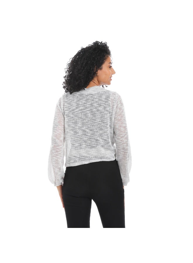 Caesar Women's wrap blouse with waist belt  - Image 4