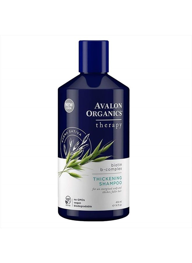 Avalon Organics Therapy Thickening Shampoo, Biotin B-Complex, 14 Oz - Image 1