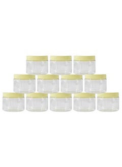 Sunpet 12-Piece Round Spice Jar White/Yellow 200ml  - Image 1