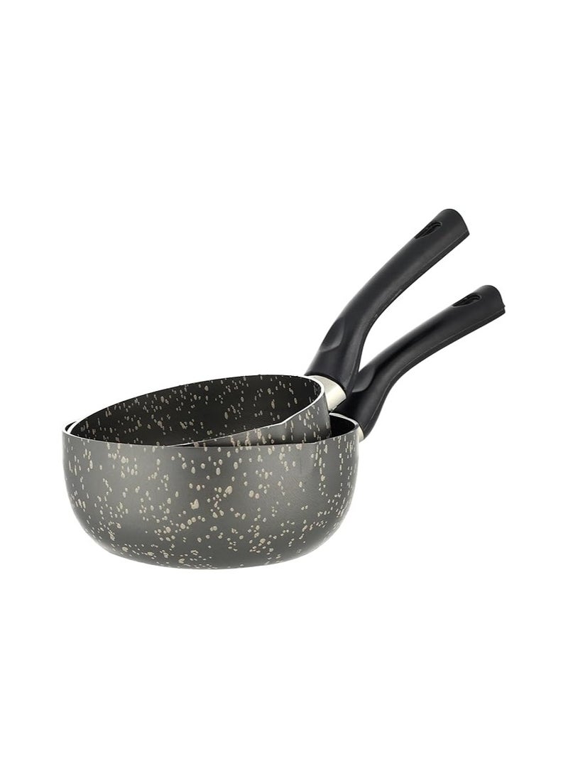 LAZORD granite casseroles set (2 piece, 14/16, black)  - Image 1