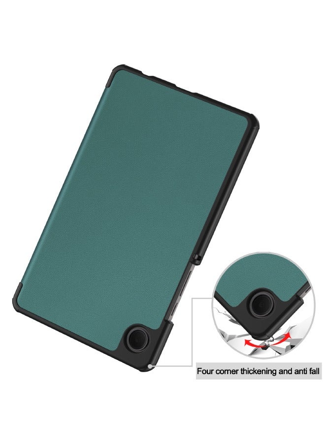 Samsung Galaxy Tab A9 Case, Tri-Fold Smart Tablet Case, Multi-Viewing Angles Stand Hard Shell Folio Case Cover with Auto Wake Sleep for Samsung Galaxy Tab A9 8.7 Inch 2023, Green - Image 4