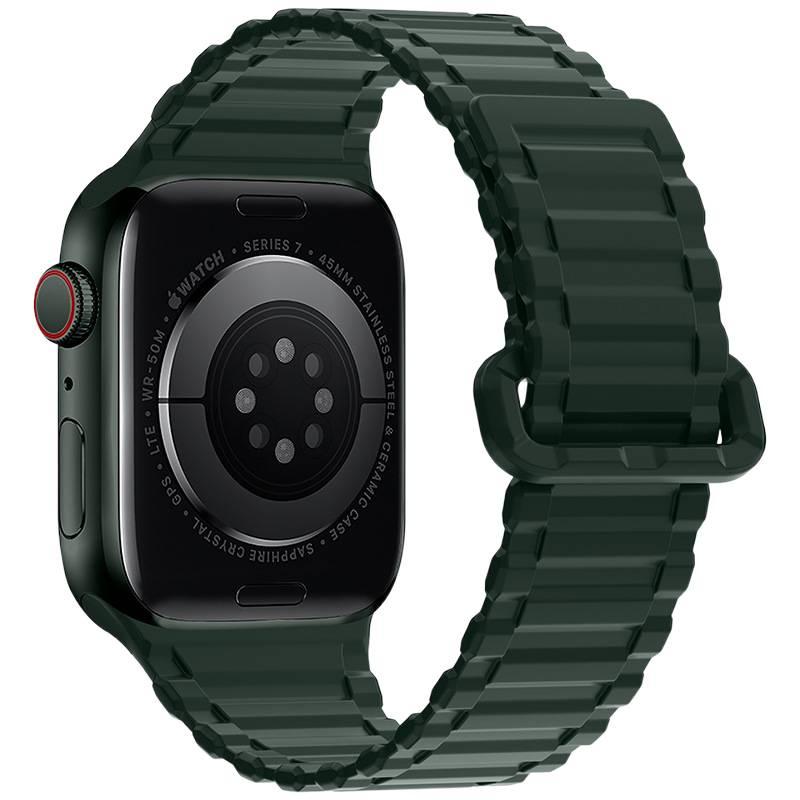 Silicone Smartwatch Band in Green for daily smartwatch wear and replacement strap Home Use Travel Use Outdoor Use Portable Use Routine Use - Image 1