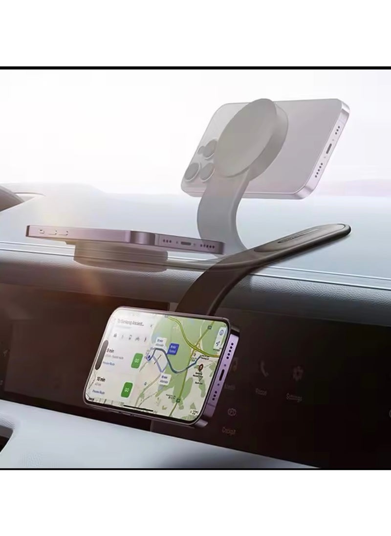 GO-DES MagSafe Aluminum Detachable Bendable Magnetic Car Phone Holder, Car Cell Phone HOLDER  - Image 4