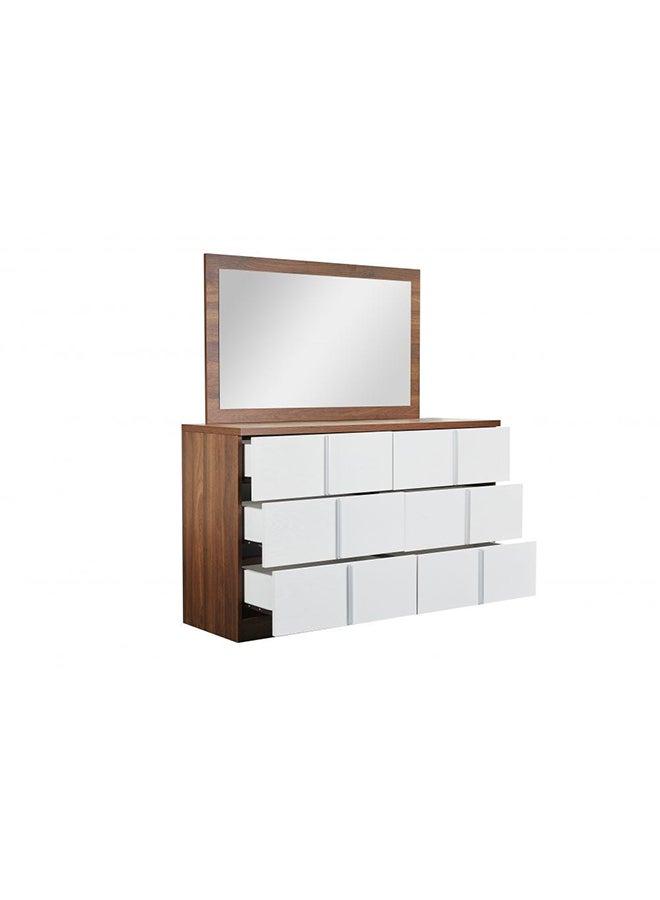 DANUBE HOME New Allano Dresser With Mirror Durable Dressing Table|Vanity Table| Makeup Desk |With Storage Modern Design Bedroom Furniture Multicolour L 118 x W 39 x H 78 cm  - Image 3