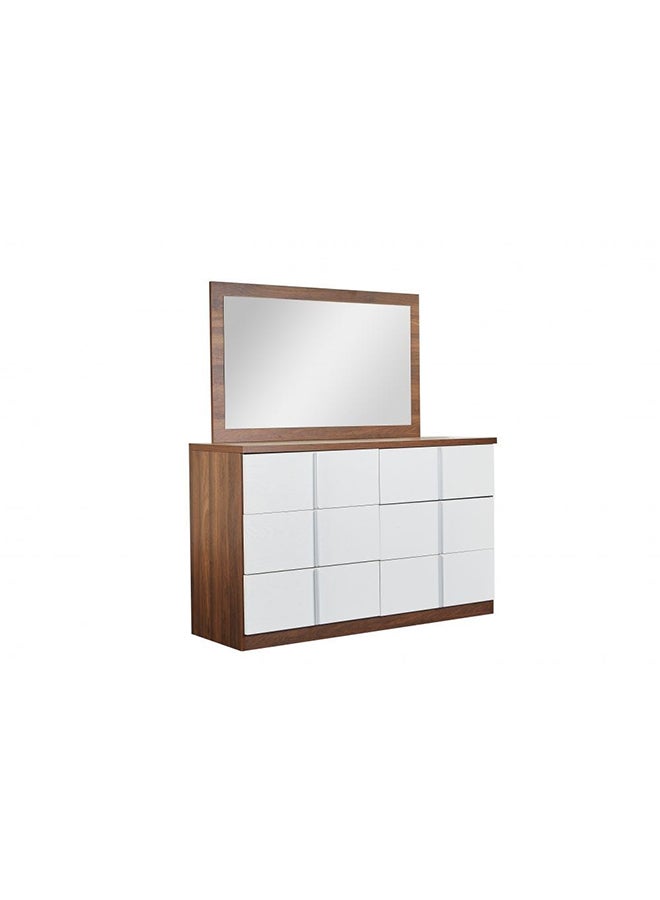 DANUBE HOME New Allano Dresser With Mirror Durable Dressing Table|Vanity Table| Makeup Desk |With Storage Modern Design Bedroom Furniture Multicolour L 118 x W 39 x H 78 cm  - Image 2