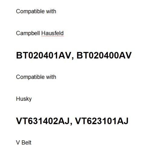 msspett Air Compressor Drive Belt Compatible with BT020401AV, BT020400AV, VT631402AJ, VT623101AJ, V Belt, 1PCS - Image 2