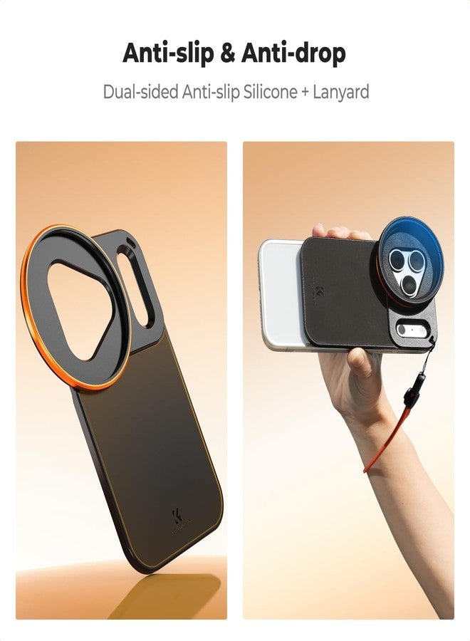 K&F CONCEPT Double-Sided Magnetic Lens Filter Mount Adapter with 58mm CPL Filter, Compatible with iPhone 17 Pro Max and 58mm Threaded Filters, CPL Filter Compatible with iPhone Camera Lens - Image 3