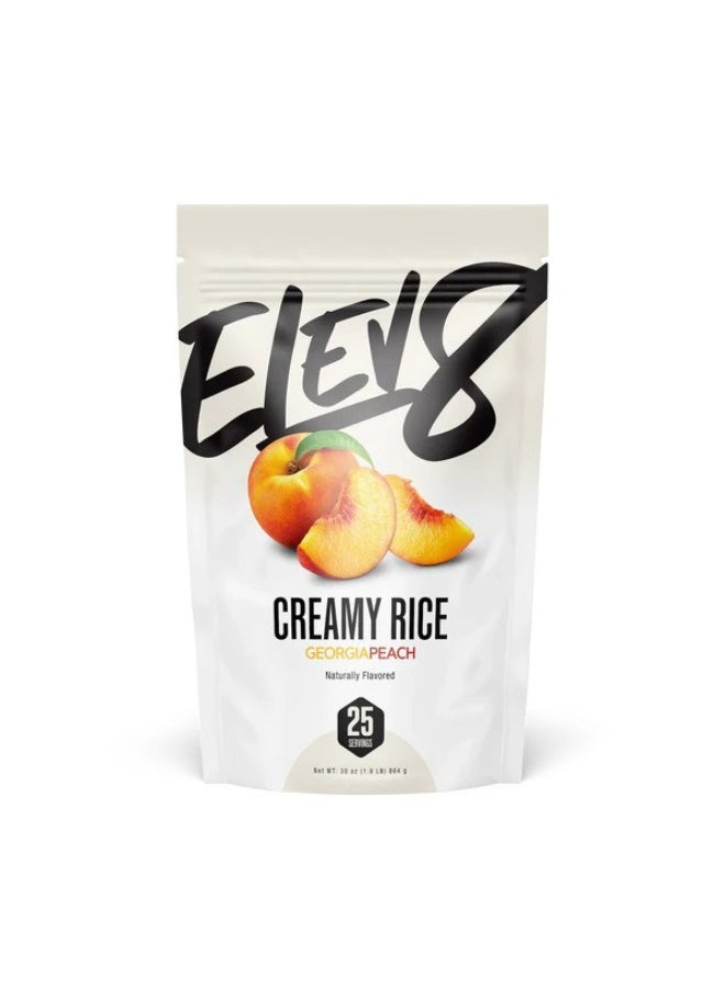Elev8 Creamy Rice Georgia Peach Flavor – 25 Servings Fast Digesting Carb Fuel - Image 1