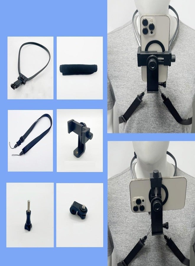 Suicune Action Camera Neck Mount POV Neck Holder Hands Free Chest Stand Brace,Neck Cell Phone Holder,Chest Camera for Video Recording - Image 2