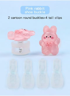 Generic Cartoon Cute No-tie shoelace buckle 1 Pair Set（Rabbit/Bunny Shoe Buckle*2＋Shoelaces*1＋tail clips*4）For Women and Kids/Boys/Girls  - Image 2