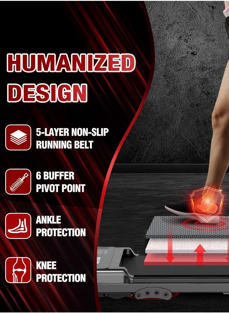Maston Treadmill 1-6Km/H 120Kg Capacity Under Desk Walking Pad With Led Display & Remote Control, Portable Treadmills Motorized Running Machine For Home Office Use