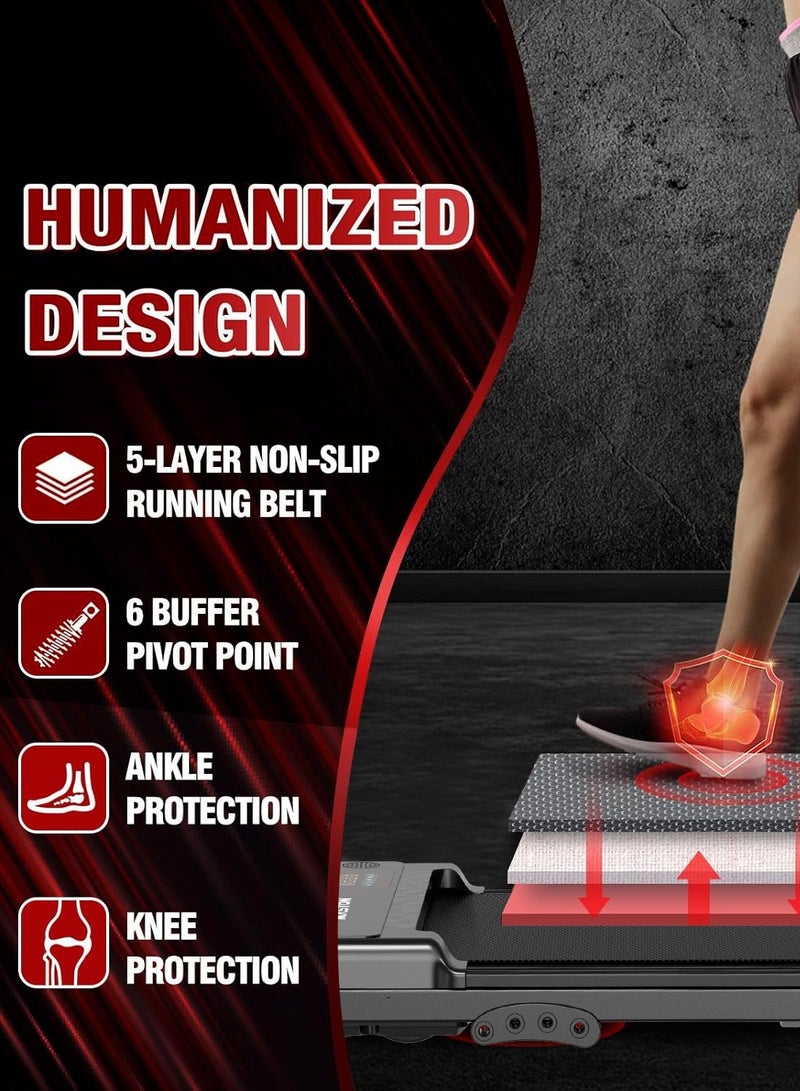 Maston Treadmill 1-6Km/h 110Kg Capacity Under Desk Walking Pad With Led Display & Remote Control, Portable Treadmills Motorized Running Machine For Home Office Use - Image 5