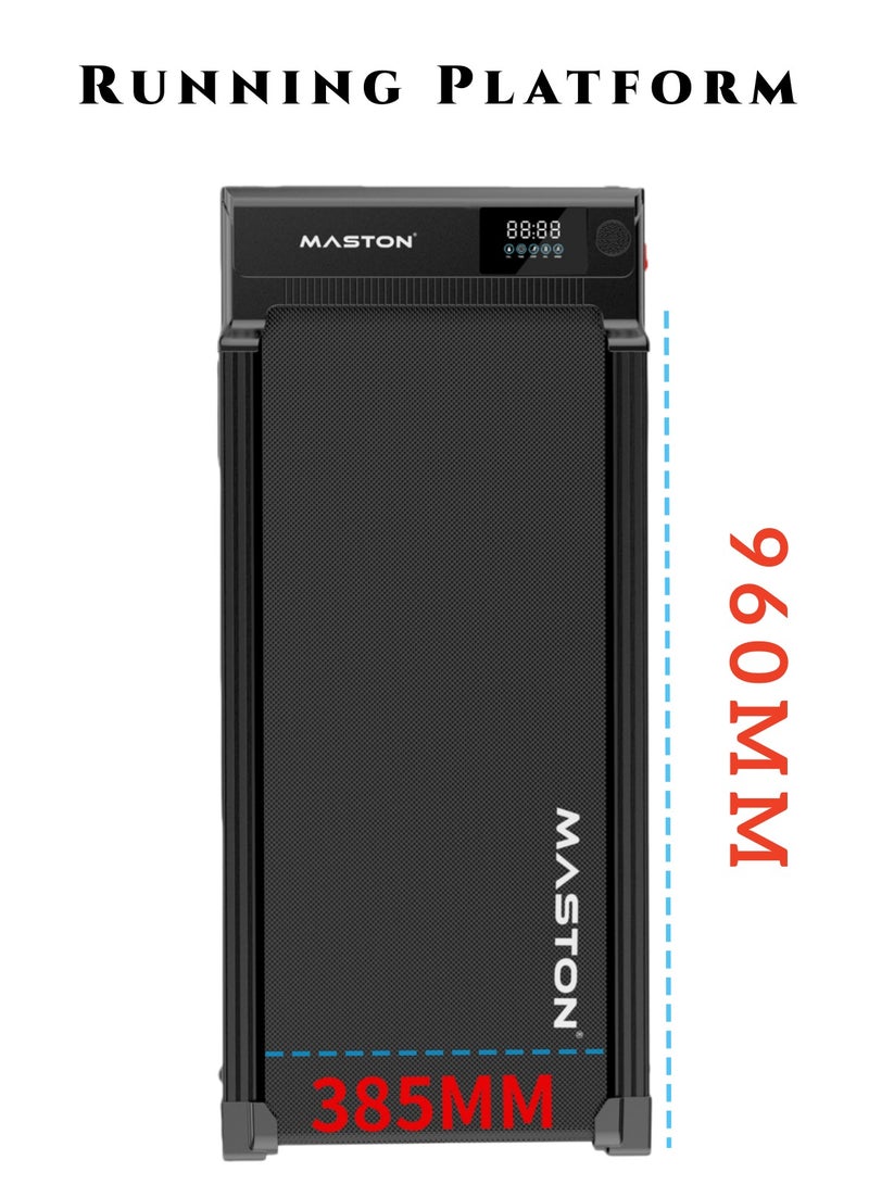 Maston Treadmill 1-6Km/h 110Kg Capacity Under Desk Walking Pad With Led Display & Remote Control, Portable Treadmills Motorized Running Machine For Home Office Use - Image 4