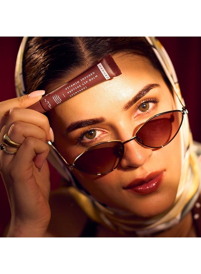 HYPHEN Vitamin-Infused Peptide Tinted Lip Balm - Vintage | 24 Hrs Moisturization | Hydrates, Plumps & Repairs Moisture Barrier | Peptide Lip Balm For Women | Hydrating Lip Balm For Chapped Lips | Vegan & Paraben Free | Plumish Brown Shade - 10G - Image 2