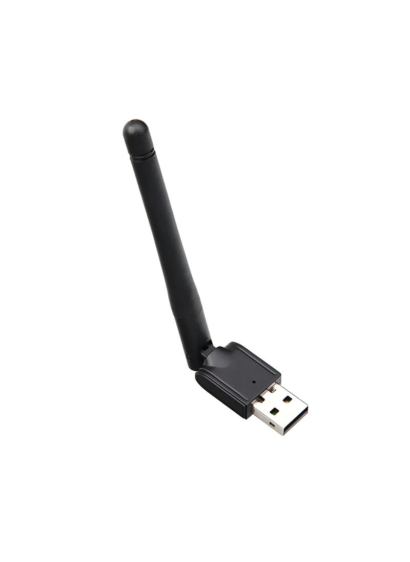 ماركة غير محددة فلاشة واي فاي للكمبيوترTV-MAX USB 2.0 عالية السرعة بزاوية دوران 360 درجة - محول إنترنت لاسلكي متوافق مع جميع الأجهزة والأنظمة - لون أسود  - Image 1
