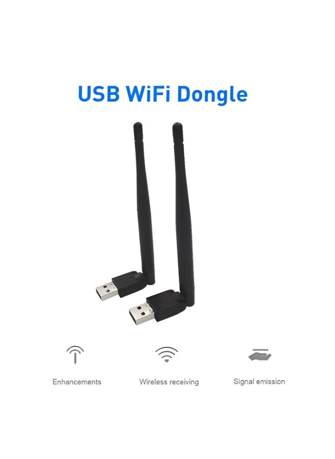 ماركة غير محددة فلاشة واي فاي للكمبيوترTV-MAX USB 2.0 عالية السرعة بزاوية دوران 360 درجة - محول إنترنت لاسلكي متوافق مع جميع الأجهزة والأنظمة - لون أسود  - Image 4