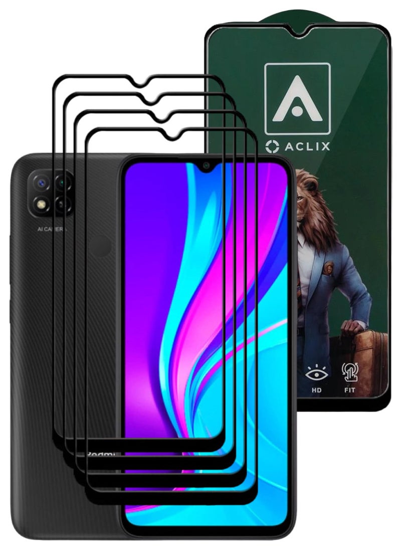 ACLIX 4 Pieces Antistatic ESD Dustproof Premium Quality High Definition Tempered Glass Screen Protector Designed For Xiaomi Redmi 9C - Image 1