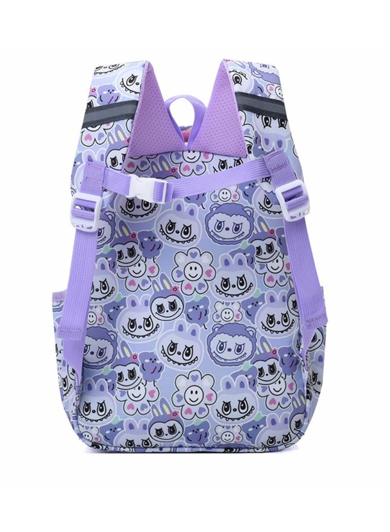 LABUBU Labubu cartoon elementary school student backpack Bubble Matt cute light and heavy-duty large-capacity children's backpack - Image 4