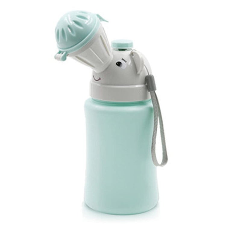 Beetoo Travel Potty Urinal Emergency Toilet Childrens Emergency Toilet Portable Elephant Leakproof Urinal for Camping Car Travel and Kid Potty Pee Training boy - Image 1