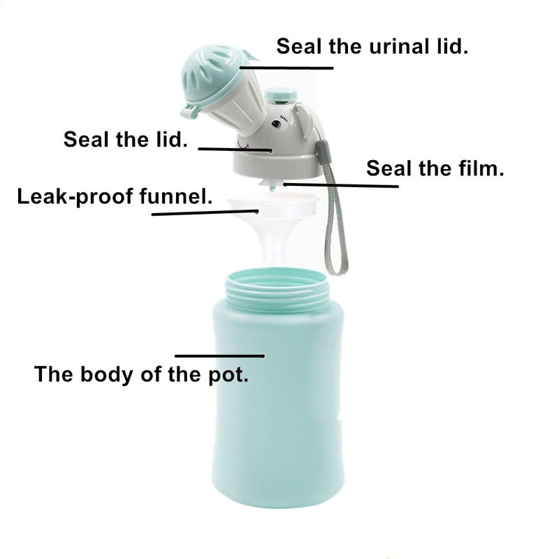 Beetoo Travel Potty Urinal Emergency Toilet Childrens Emergency Toilet Portable Elephant Leakproof Urinal for Camping Car Travel and Kid Potty Pee Training boy - Image 3