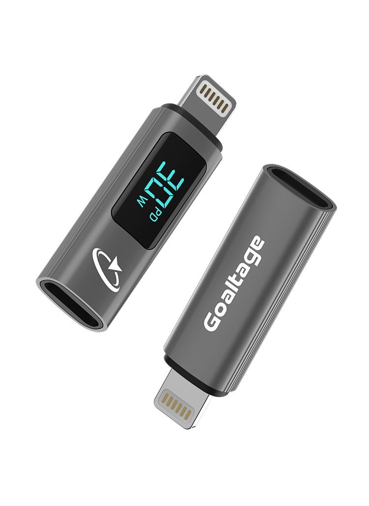 Goaltage ADP05 QuickSync Pro USB-C to Lightning Charging Adapter with Digital Display, Compact Design, Wide Compatibility, High-Speed Data Transfer and Fast-Charging Functionality