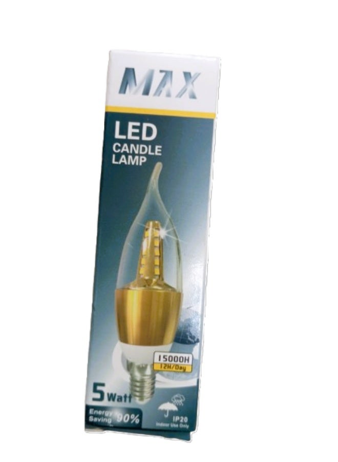 ماكس حزمة من 8 مصابيح LED على شكل شمعة 5 وات، لمبة شمعة LED موفرة للطاقة، قاعدة E12 ضوء شمعة مزخرف، عمر طويل 15000 ساعة، استخدام داخلي IP20، لمبة زخرفية دافئة للثريا، مصباح الجدار، غرفة النوم، غرفة المعيشة - Image 1