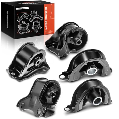 A-Premium 5PCS Engine Motor Mount and Transmission Mount Set Compatible with Honda Civic 1992-1993, Civic del Sol 1993, L4 1.5L 1.6L, Automatic Transmission, Replace# 50805SR3981, 50821SR3020 - Image 1