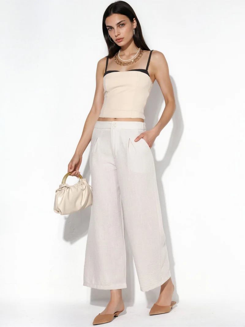 Busem BUSEM Women's High-waist Wide-leg Trousers