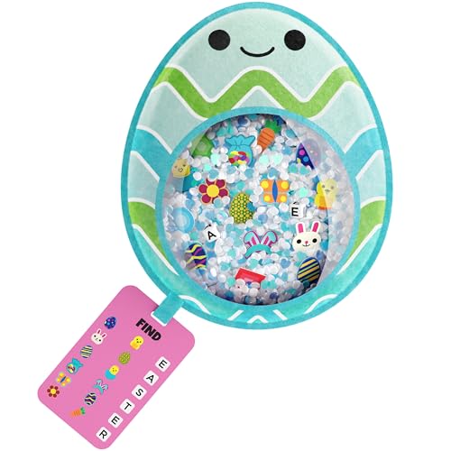 Vango BIZYBOO Easter Egg Busy Bag Scavenger Hunt Hidden Object Search Sensory Matching Game for Kids 2 and Up Green - Image 1