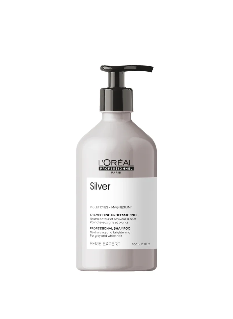 L'Oréal Professionnel Silver Shampoo For Grey, White or Light Blonde Hair, 500ml