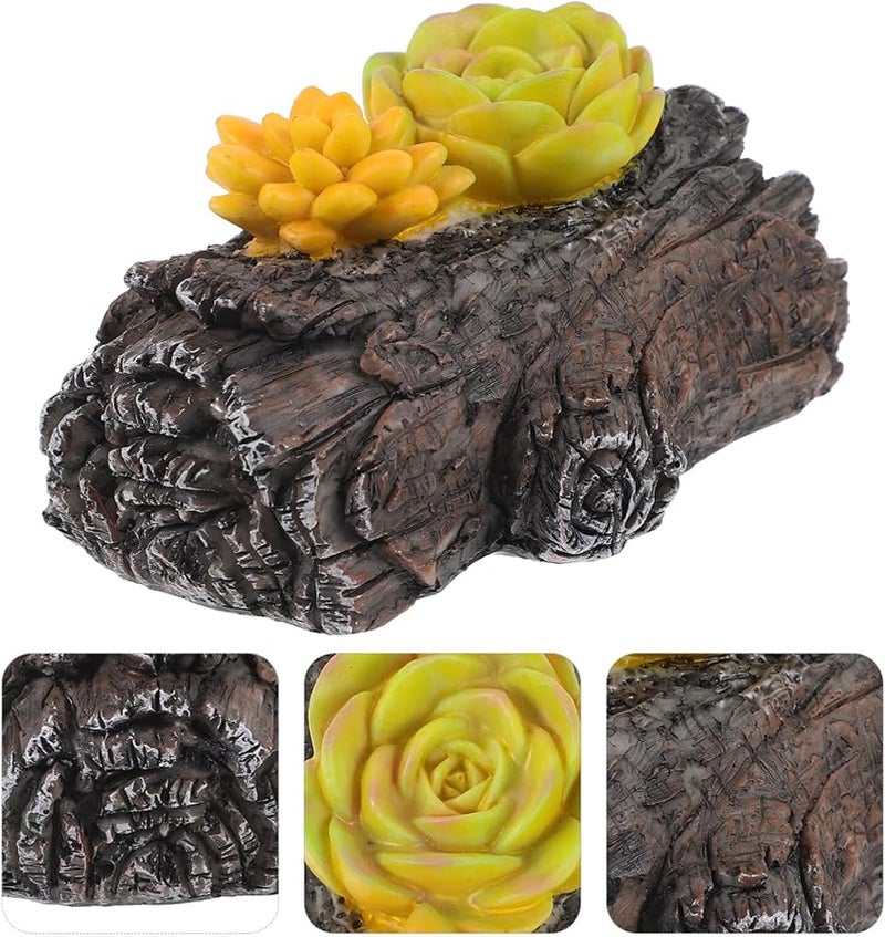 Realistic Stump Key Hider Outdoor Garden Decoration Key Storage Box Brown - Image 4
