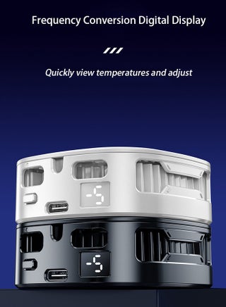 Phone Cooler for Gaming Magnetic Back Clip Dual Purpose Phone Cooling Fan Digital display  temperature Mobile Cooling Fan without Noise for Playing Games Tiktok for Universal iPhone/Android Smartphone - view 4