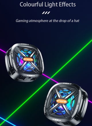 Phone Cooler for Gaming Magnetic Back Clip Dual Purpose Phone Cooling Fan Digital display  temperature Mobile Cooling Fan without Noise for Playing Games Tiktok for Universal iPhone/Android Smartphone - view 3