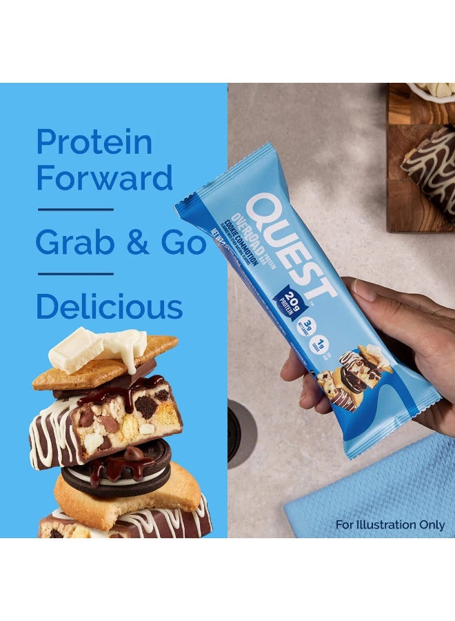Quest Nutrition Quest Overload Protein Bar – Cookie Commotion Flavor, High Protein, Low Sugar, Gluten-Free, 58g (Box of 12 Bars) - Image 4