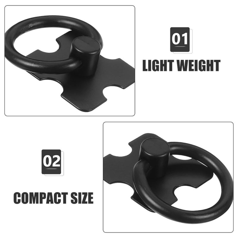 6 Black Round Metal Cabinet Knobs Set with Screws Dresser Drawer Pulls Matte Finish - Image 4