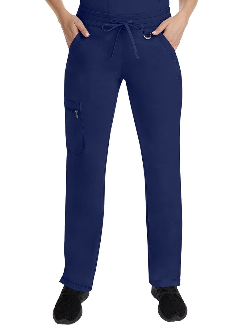 Healing Hands Scrub Pants for Women Tamara Pant with 6 Pockets, Reversible Drawstring, and 2-Way Stretch Fabric 9181, L, Navy - Image 1