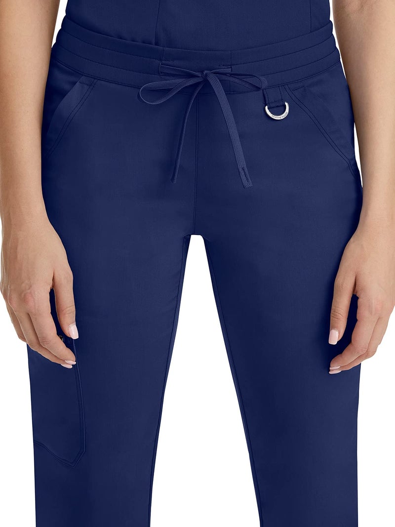 Healing Hands Scrub Pants for Women Tamara Pant with 6 Pockets, Reversible Drawstring, and 2-Way Stretch Fabric 9181, L, Navy - Image 5