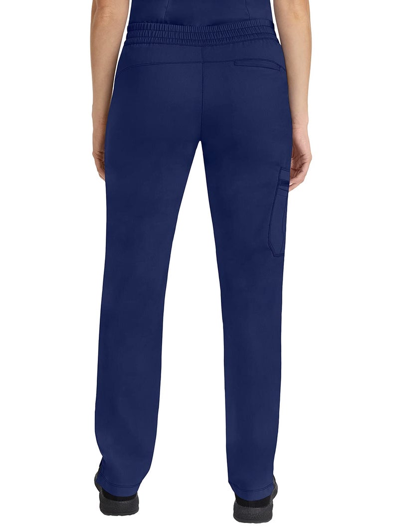 Healing Hands Scrub Pants for Women Tamara Pant with 6 Pockets, Reversible Drawstring, and 2-Way Stretch Fabric 9181, L, Navy - Image 2