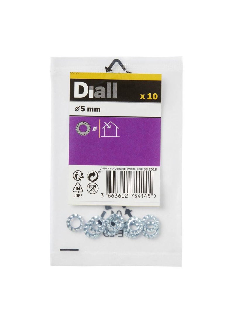 Steel Shakeproof Washer Pack M5 10 Piece 