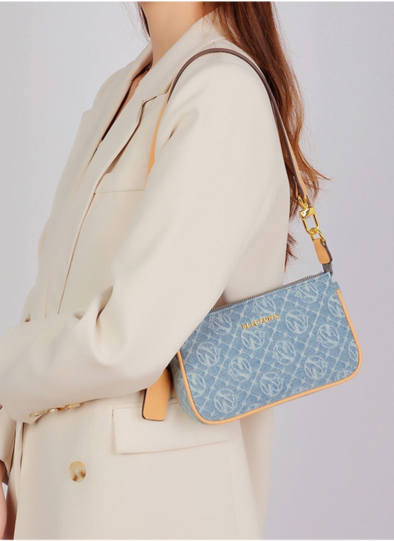BLLE ROWN Minimalist Fashionable Handbag With Pearl Decoration For Women,Lightweight Casual Shoulder Bag  - Image 2