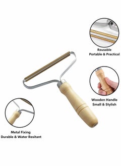 Excefore Portable Lint Remover, Lint Roller Clothes Fuzz Shaver, Manual Brush Scratch Cut Shaver Tool  - Image 5
