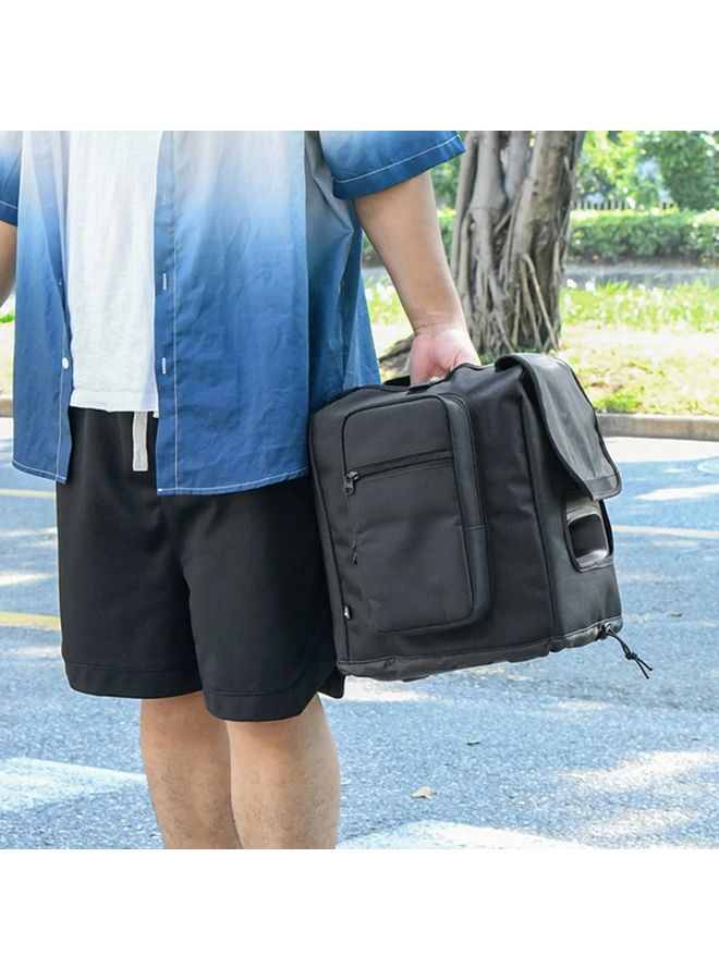 Black Nylon 600D Twill Speaker Cover with Side Pocket for Equipment Protection - Image 5