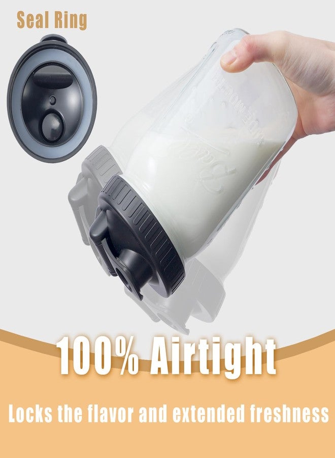 أغطية FyndraX ذات فوهة صب لبرطمانات Ball ذات الفتحة الواسعة، غطاء علوي محكم الإغلاق لبرطمانات التعليب، مناسب للشرب، السلطة، وصب الصلصات، مانع للتسرب، عبوة من 4 قطع - Image 3