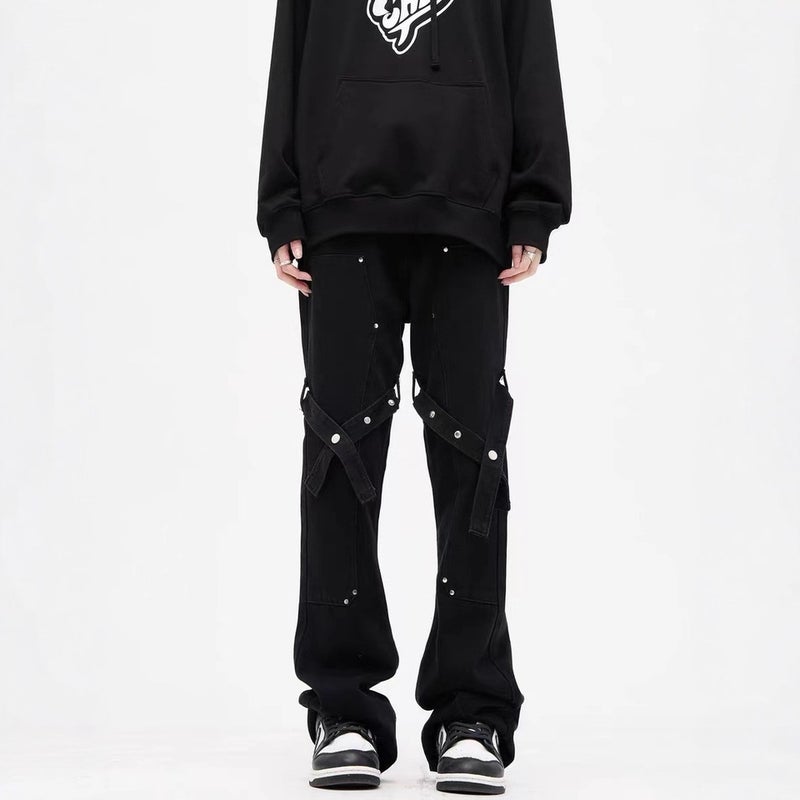 Unisex Classic Denim Jeans Loose Fit Daily Outdoor Wear - Image 4